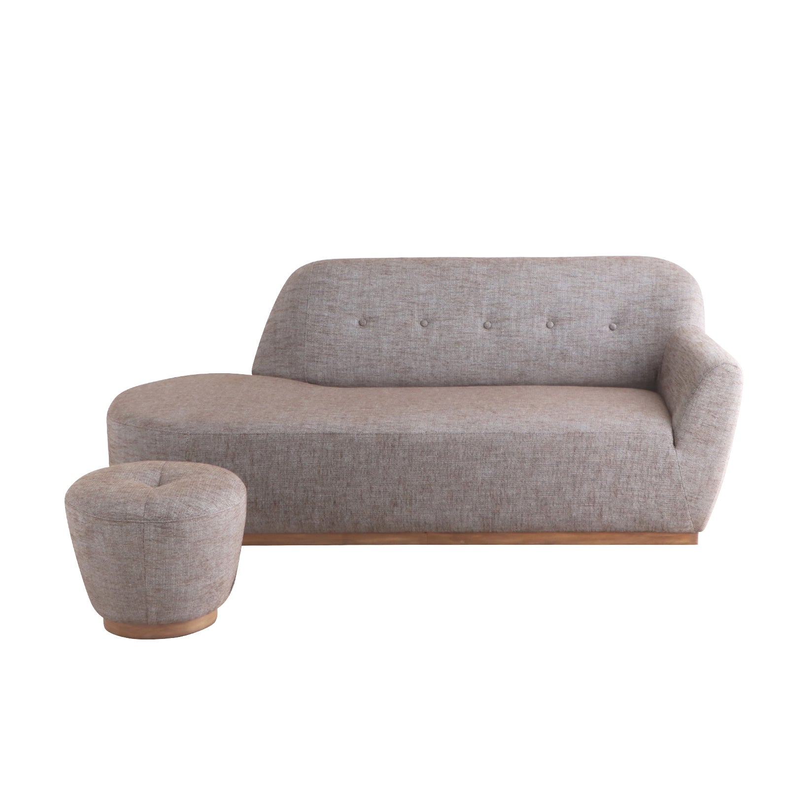 FZ KK ソファ 3P BR(オットマン付き)