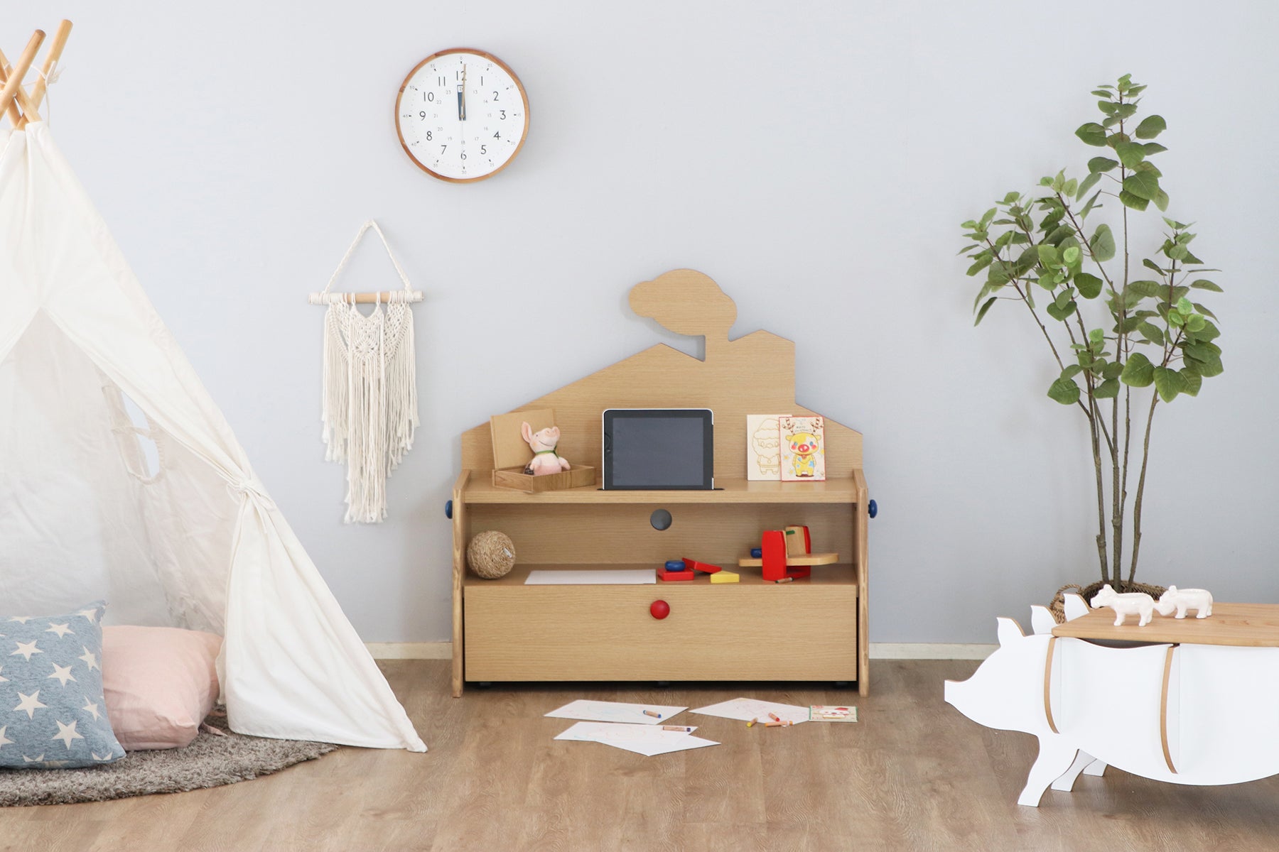 ちぃも タブレットスタンド付き収納