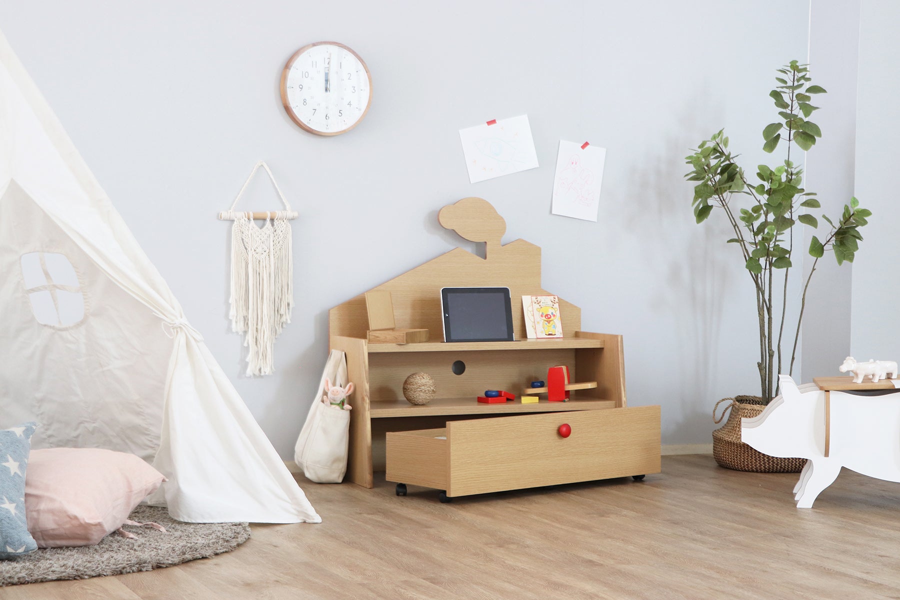 ちぃも タブレットスタンド付き収納